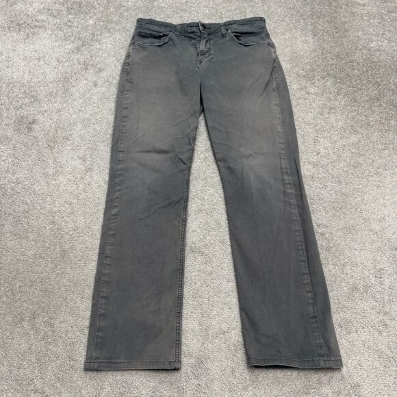 Paige Lennox Slim Fit Denim Jeans Men 33x30 Vintage Ember Faded Black Gray 32x30 - Picture 1 of 16